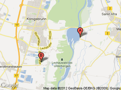 Landkarte von Königsbrunn